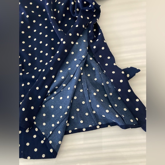NWT Allegra K polka dot navy/white woman blouse size M - Picture 9 of 9